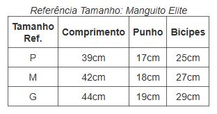 MANGUITO MEIAS ELITE TABELA DE TAMANHO 1